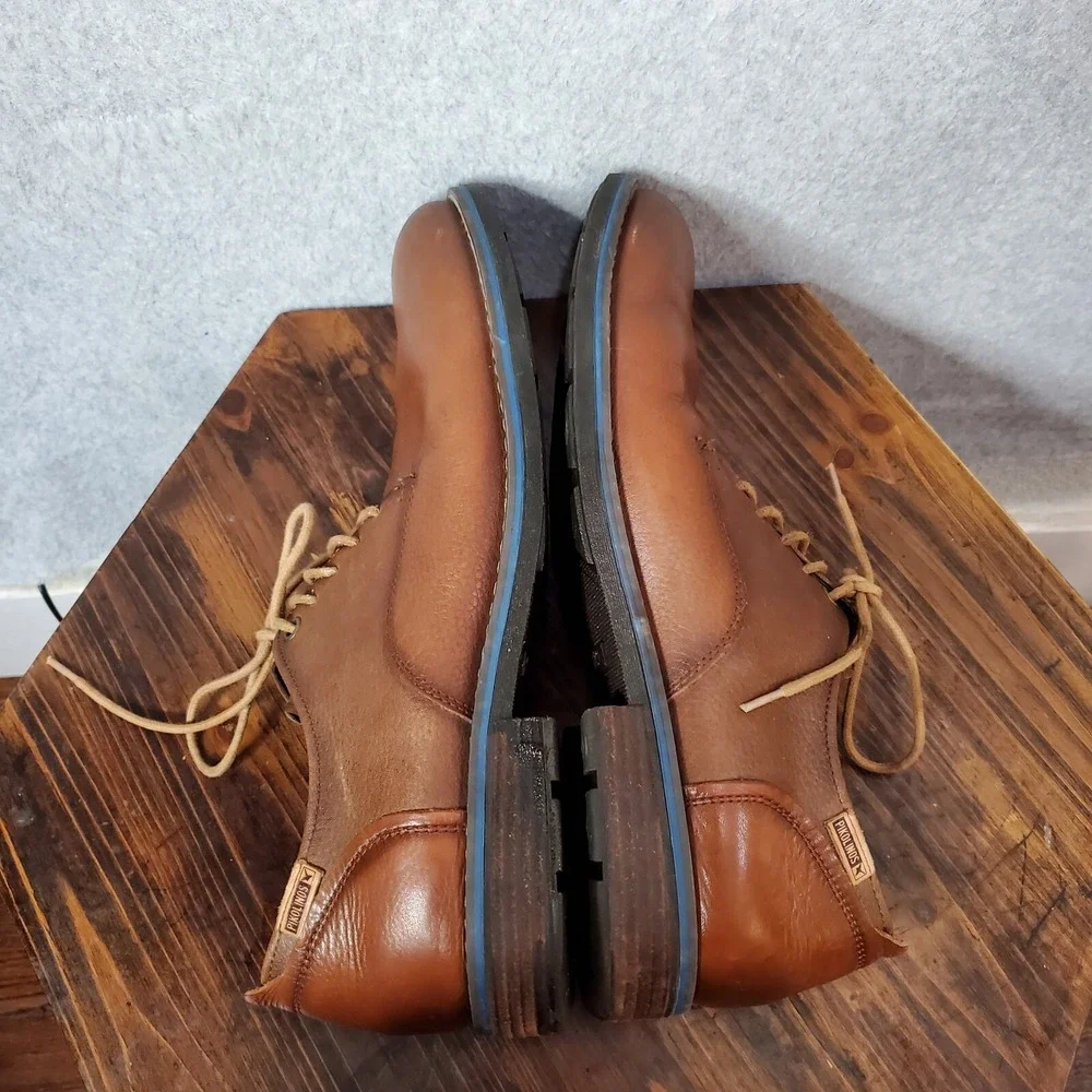 Pikolinos Men's Shoes Bristol Dress Oxfords Size 45 Brown Leather US Sz 12